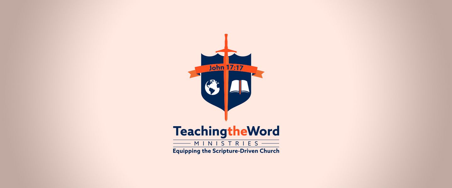 The TeachingTheWord shield and sword logo over a light tan gradient background.