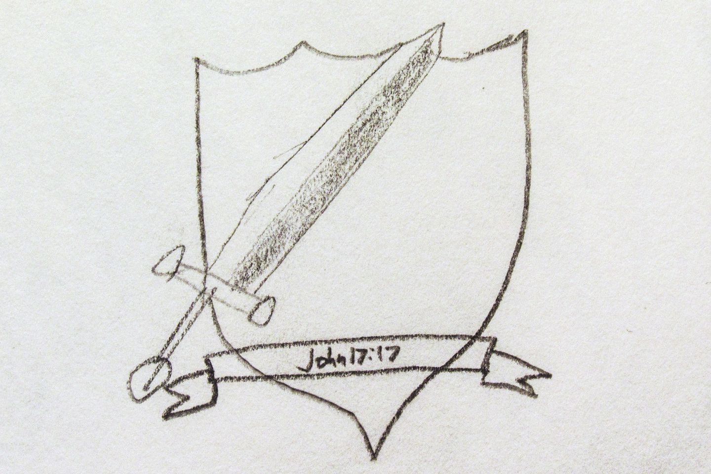 An initial sketch of the TeachingTheWord logo.
